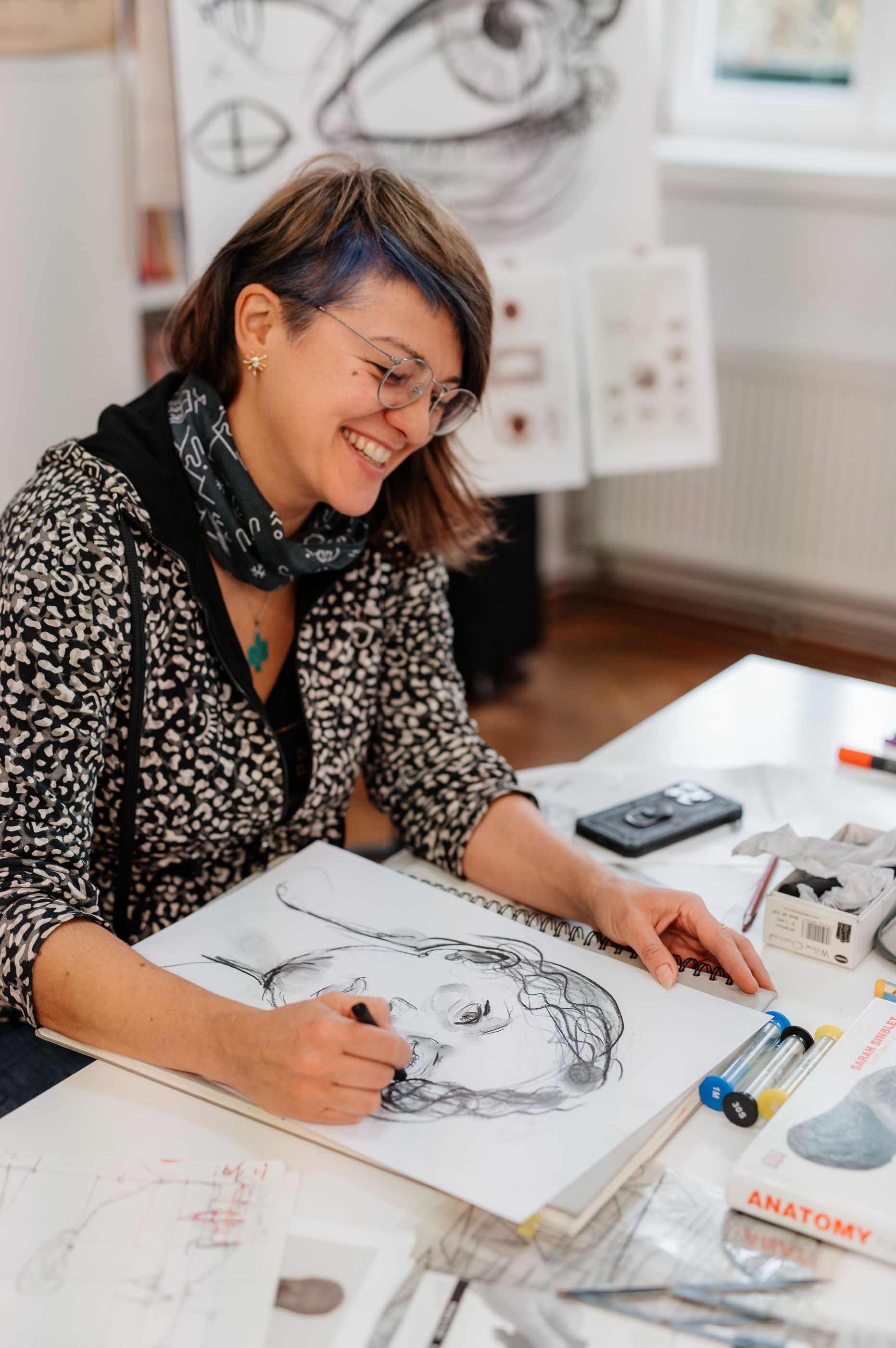 Ida als Lehrende bei illuskills ©Valerie Eccli